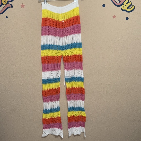 Judy Bridal Crochet Cover Up Pants - Picture 4 of 7